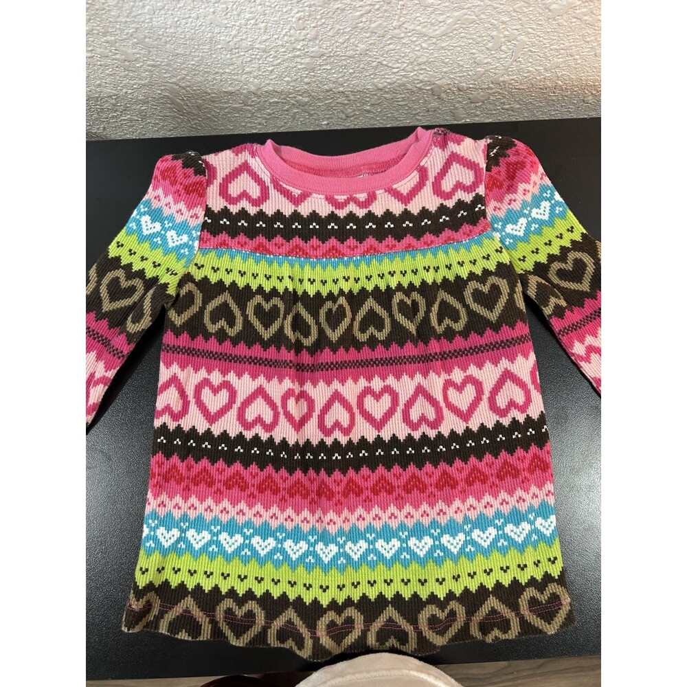 Jumping Beans Toddler Girl’s Long Sleeve Heart Pattern Top